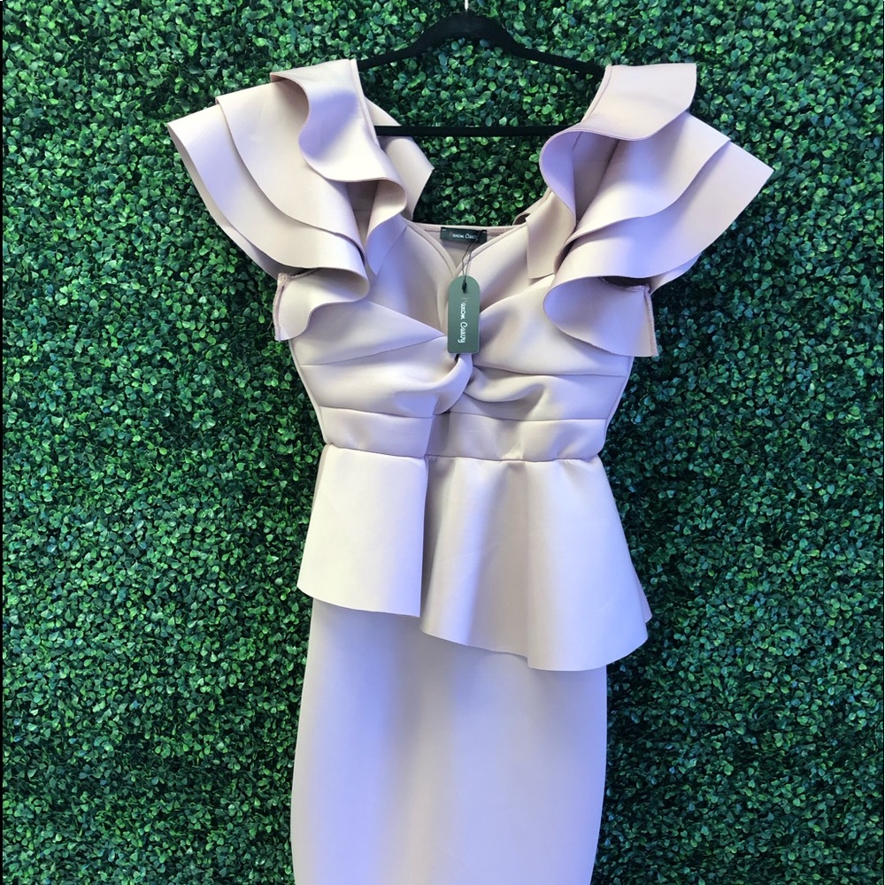 Blush pink evening gown